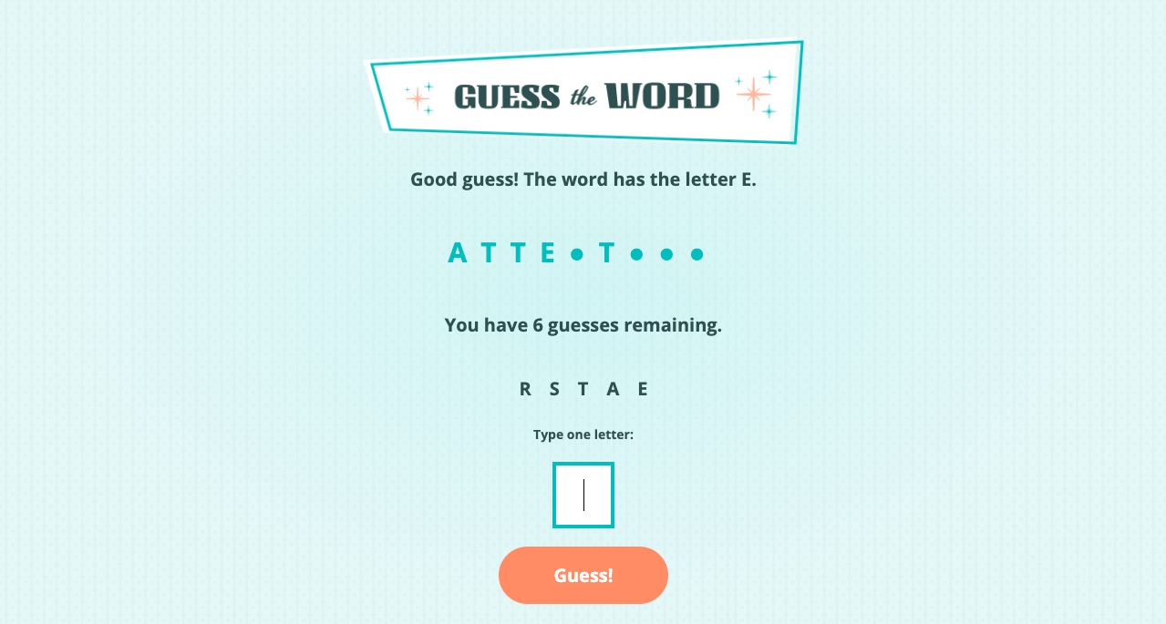 Guess the Word game