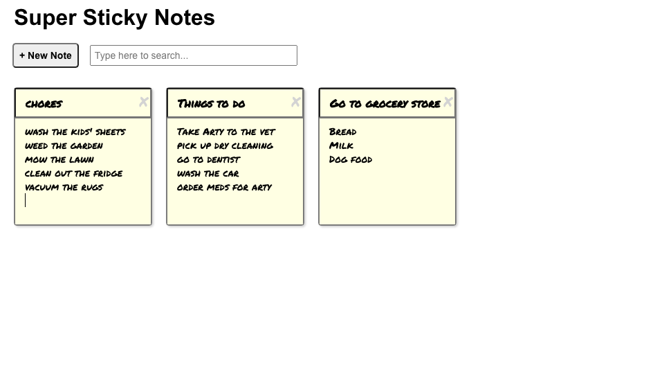 Sticky Note App